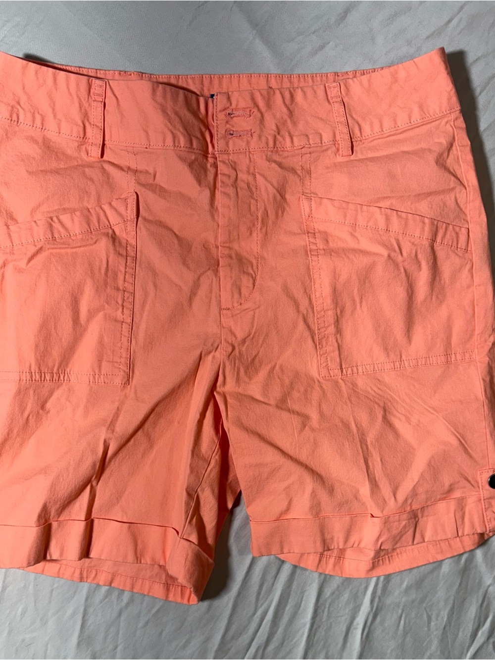 Women's Coral Bermuda Shorts with Front Patch Pockets